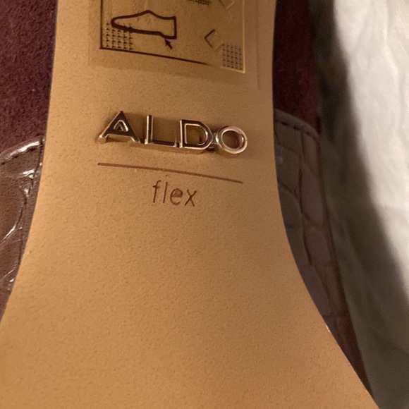 Aldo knee high boots with brown leather front & brown suede back size 6 - Picture 5 of 6